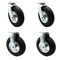 Service Caster 4436M1 FG4436M10000 Rubbermaid Platform Truck Replacement Caster Kit, 4PK RUB-SCC-100S280-PNB-2-R280-2 - alternate 1